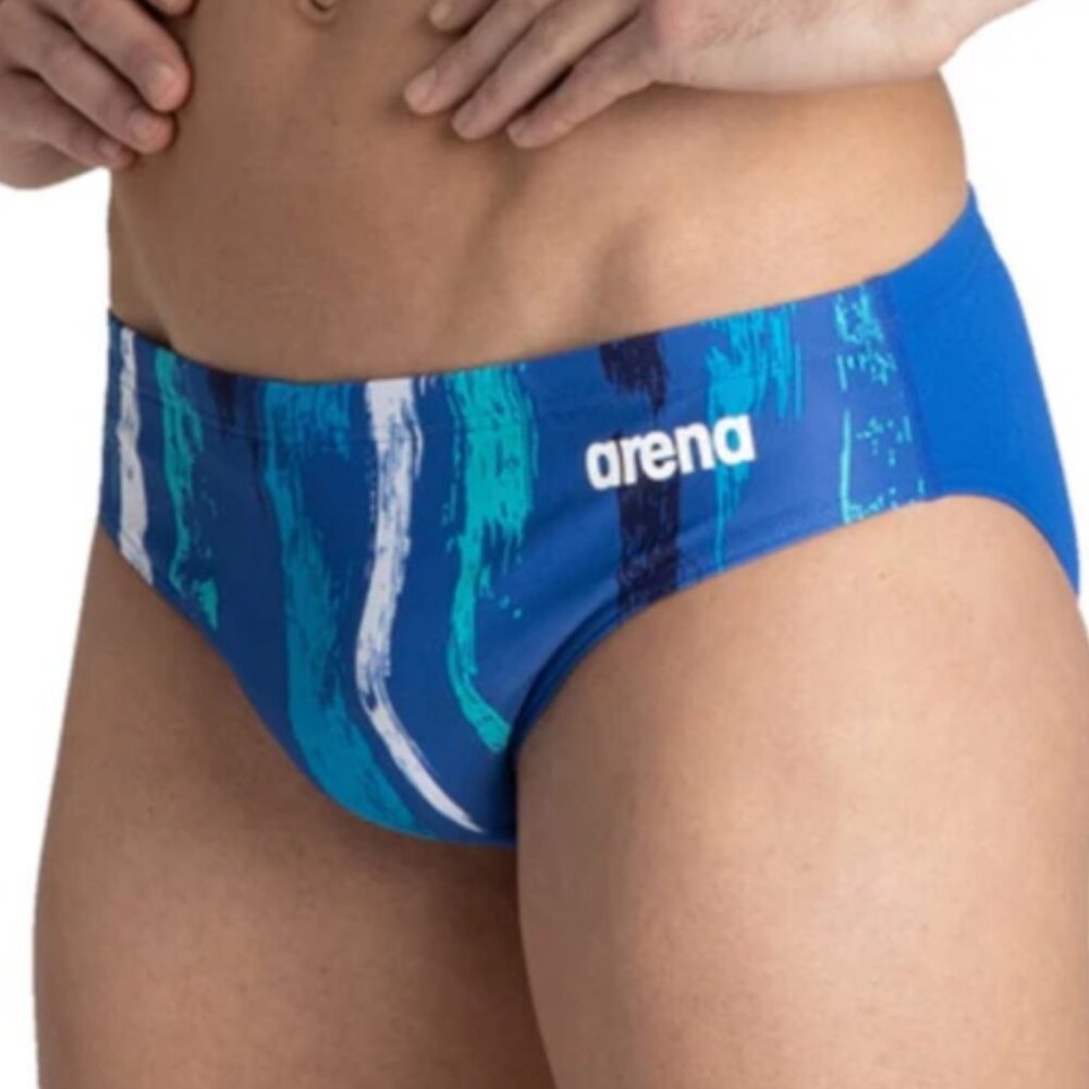 NWT Arena Team Painted Stripes Swim Brief